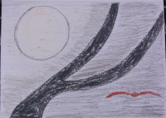 Vorskizze zum Gobelin "Mondlicht"