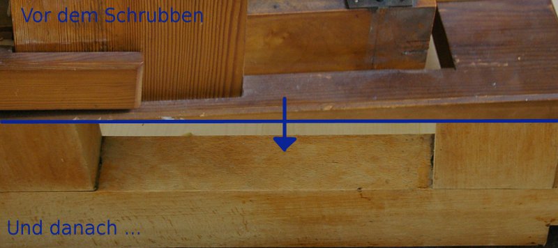 Webstuhl vor und nach dem Putzen Webstuhl vor und nach dem Putzen